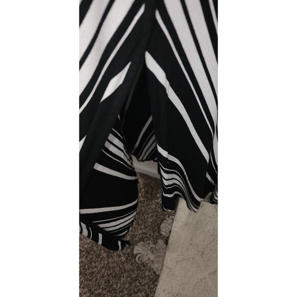 White House Black Market Black & White Maxi Dress Classic  Elegance Sz L - Picture 6 of 7